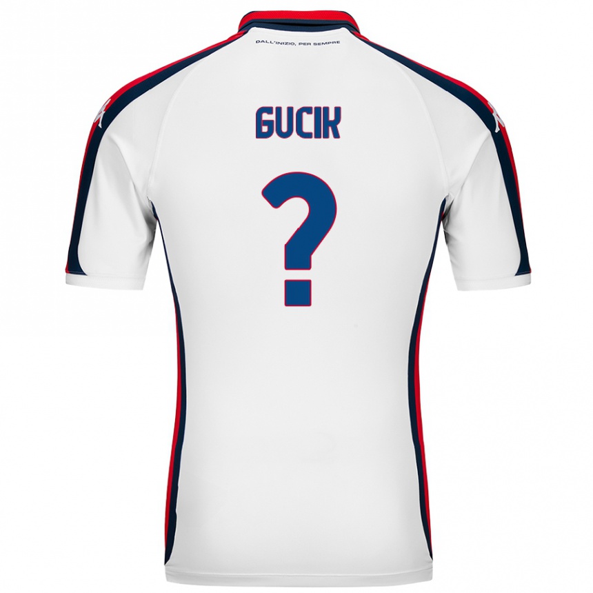 キッズフットボールNicolas Gucik#0白アウェイシャツ2024/25ジャージーユニフォーム