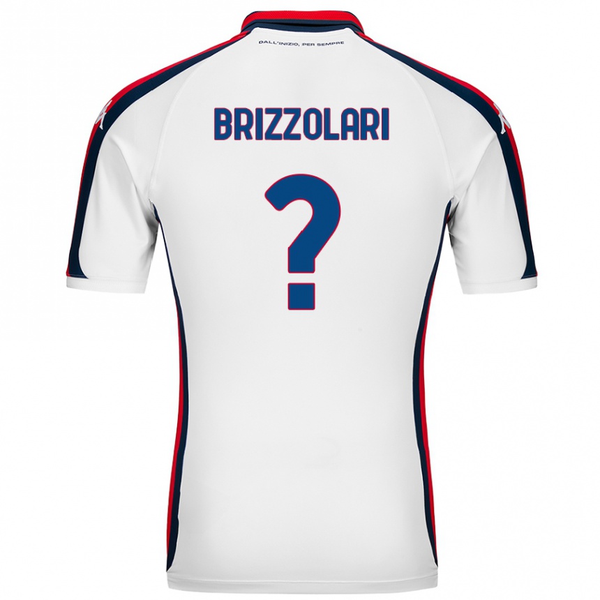 キッズフットボールMattia Brizzolari#0白アウェイシャツ2024/25ジャージーユニフォーム