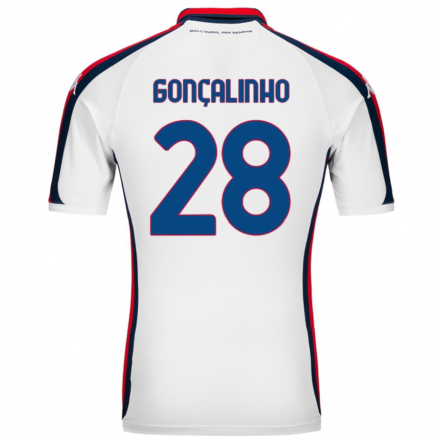 キッズフットボールJoão Gonçalinho#28白アウェイシャツ2024/25ジャージーユニフォーム