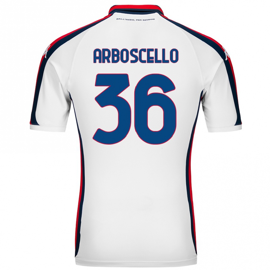 キッズフットボールRiccardo Arboscello#36白アウェイシャツ2024/25ジャージーユニフォーム