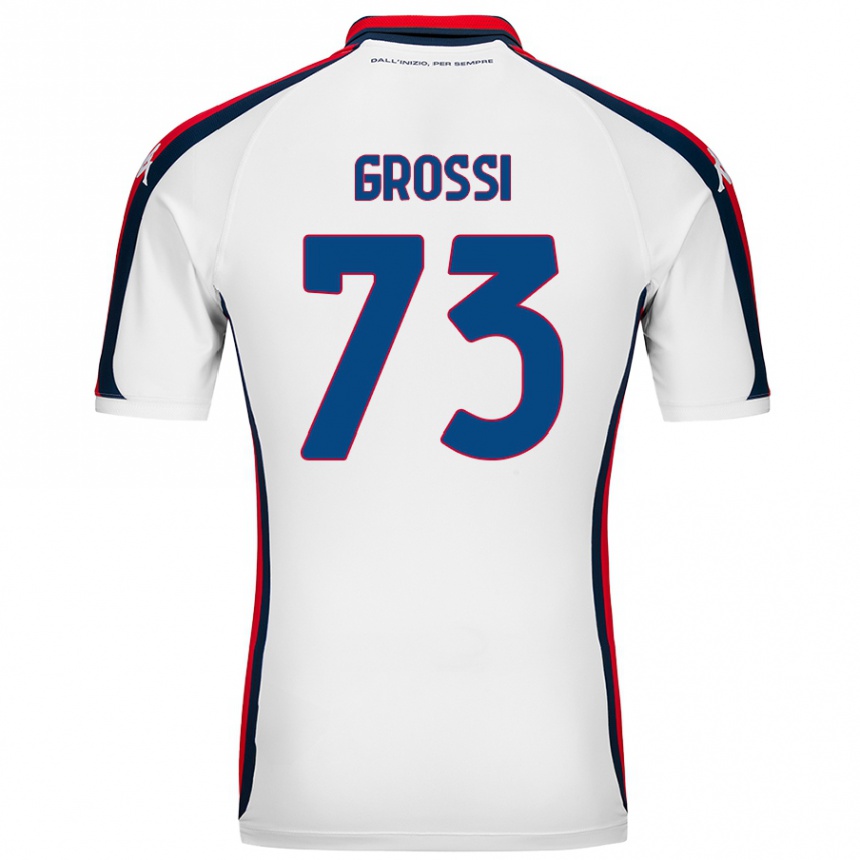 キッズフットボールJacopo Grossi#73白アウェイシャツ2024/25ジャージーユニフォーム