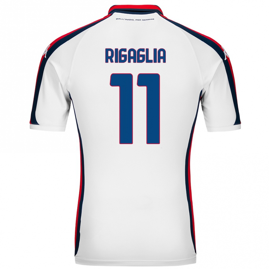 キッズフットボールAlison Rigaglia#11白アウェイシャツ2024/25ジャージーユニフォーム