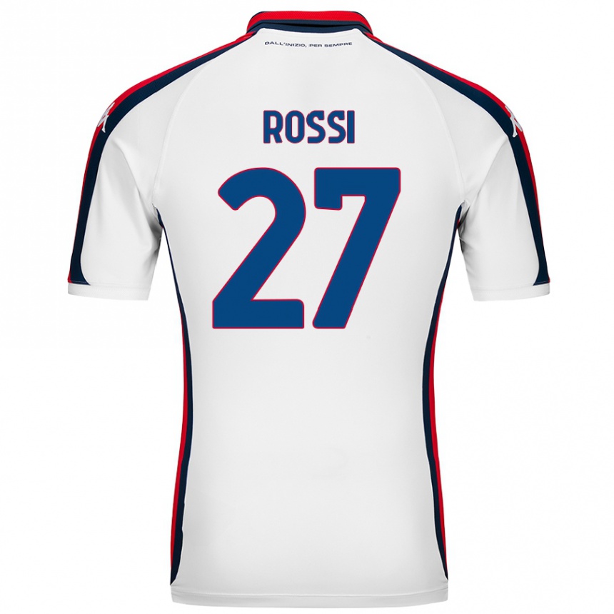 キッズフットボールLucrezia Rossi#27白アウェイシャツ2024/25ジャージーユニフォーム