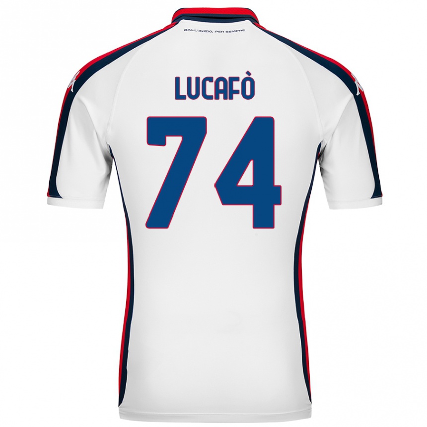 キッズフットボールSara Lucafò#74白アウェイシャツ2024/25ジャージーユニフォーム