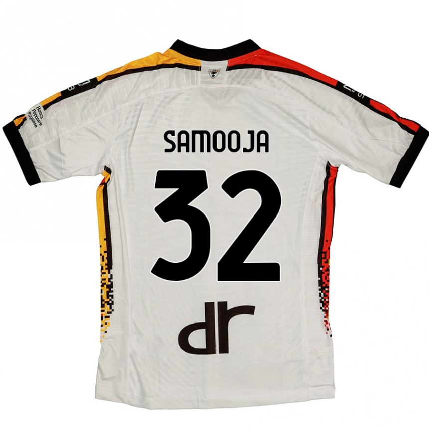 キッズフットボールJasper Samooja#32白 黒アウェイシャツ2024/25ジャージーユニフォーム