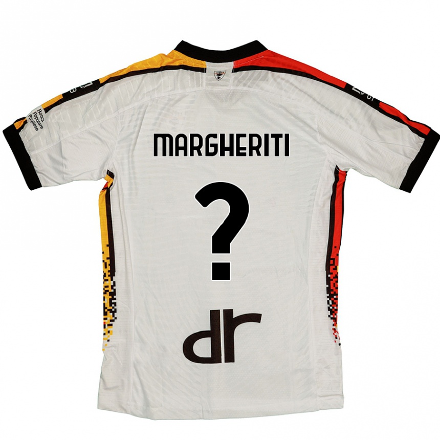 キッズフットボールFilippo Margheriti#0白 黒アウェイシャツ2024/25ジャージーユニフォーム