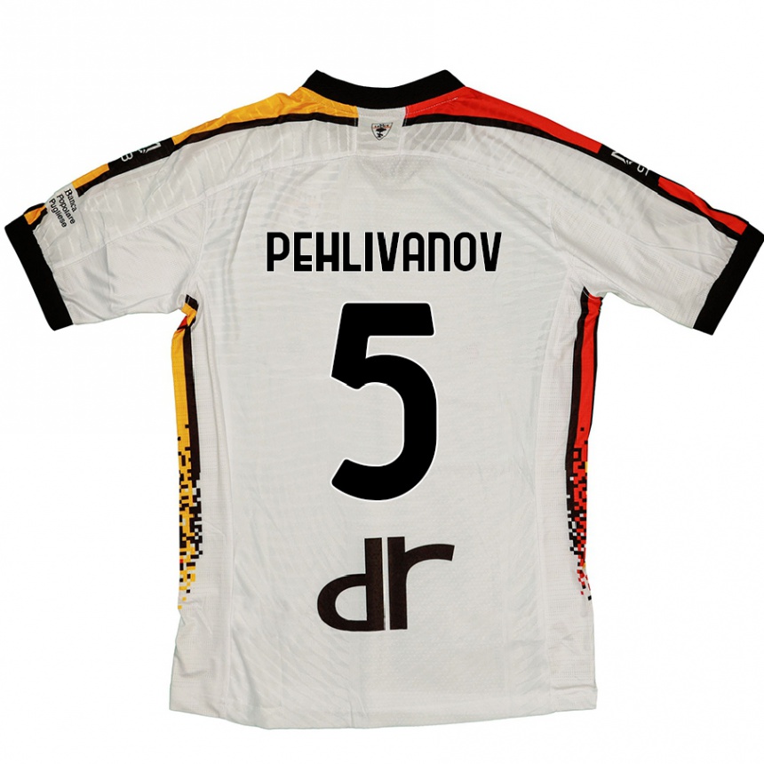 キッズフットボールCristian Pehlivanov#5白 黒アウェイシャツ2024/25ジャージーユニフォーム