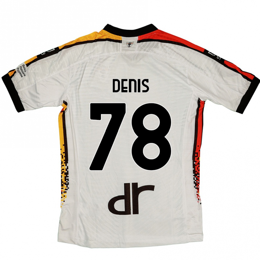 キッズフットボールMax Denis#78白 黒アウェイシャツ2024/25ジャージーユニフォーム