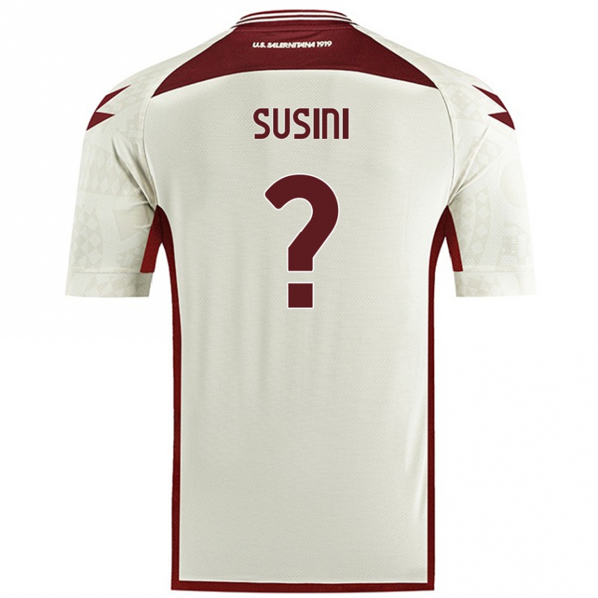 キッズフットボールAntonio Susini#0クリームカラーアウェイシャツ2024/25ジャージーユニフォーム