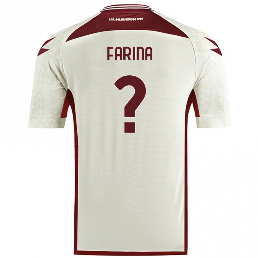 キッズフットボールAlfredo Farina#0クリームカラーアウェイシャツ2024/25ジャージーユニフォーム