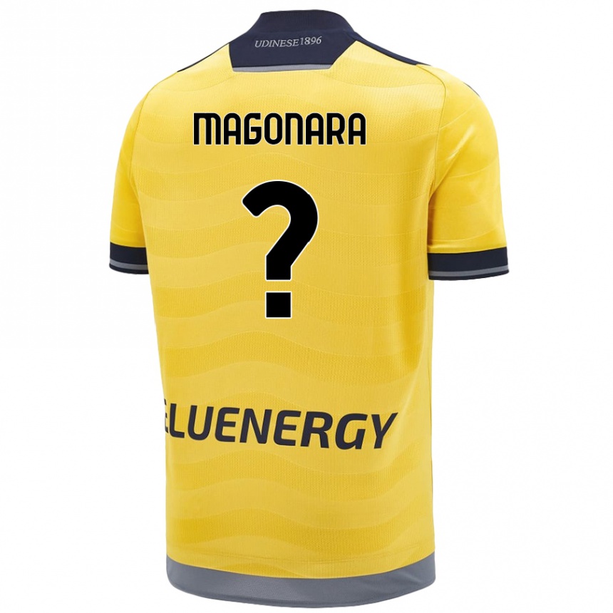 キッズフットボールMatteo Magonara#0ゴールデンアウェイシャツ2024/25ジャージーユニフォーム