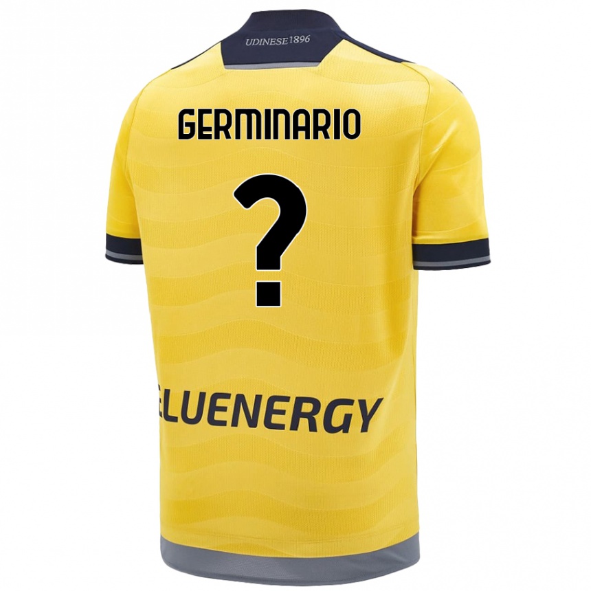 キッズフットボールMattia Germinario#0ゴールデンアウェイシャツ2024/25ジャージーユニフォーム