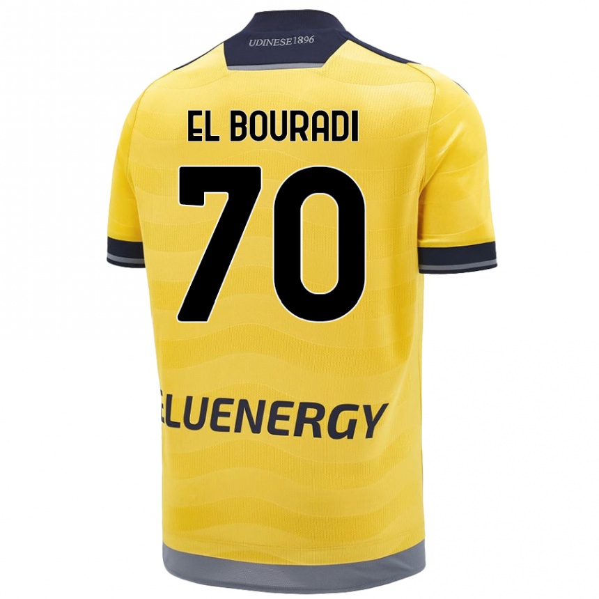 キッズフットボールWalid El Bouradi#70ゴールデンアウェイシャツ2024/25ジャージーユニフォーム