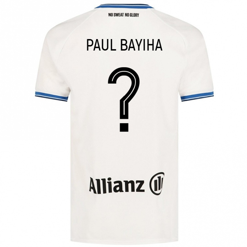 キッズフットボールJean Paul Bayiha#0白アウェイシャツ2024/25ジャージーユニフォーム