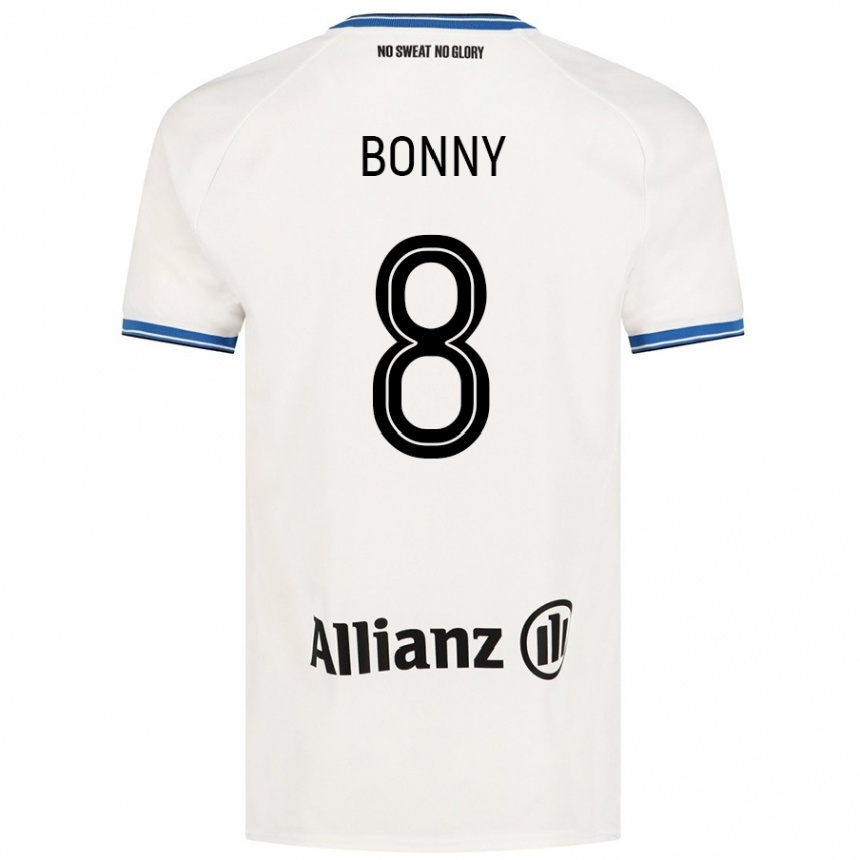 キッズフットボールChionne Bonny#8白アウェイシャツ2024/25ジャージーユニフォーム