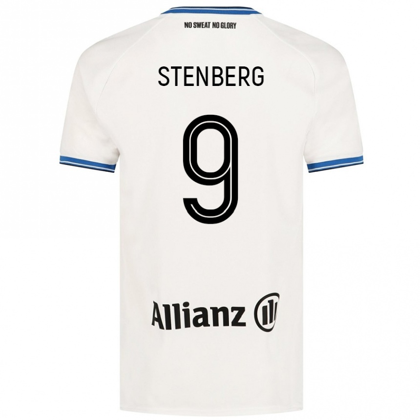 キッズフットボールHanna Stenberg#9白アウェイシャツ2024/25ジャージーユニフォーム