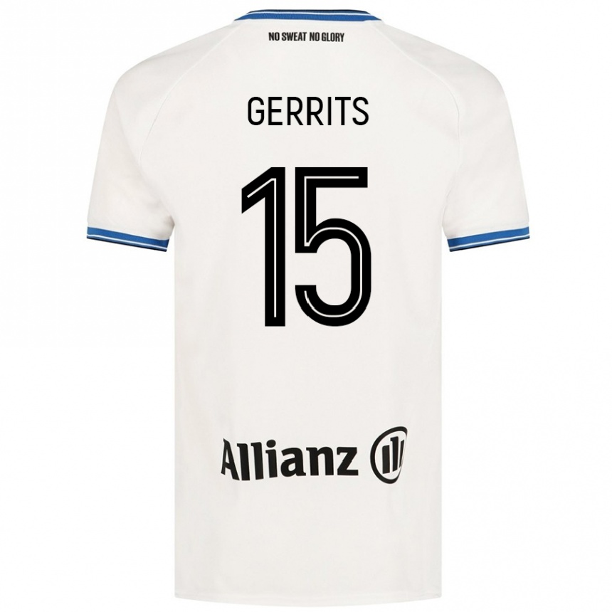 キッズフットボールMelanie Gerrits#15白アウェイシャツ2024/25ジャージーユニフォーム