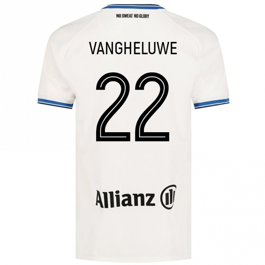 キッズフットボールJody Vangheluwe#22白アウェイシャツ2024/25ジャージーユニフォーム