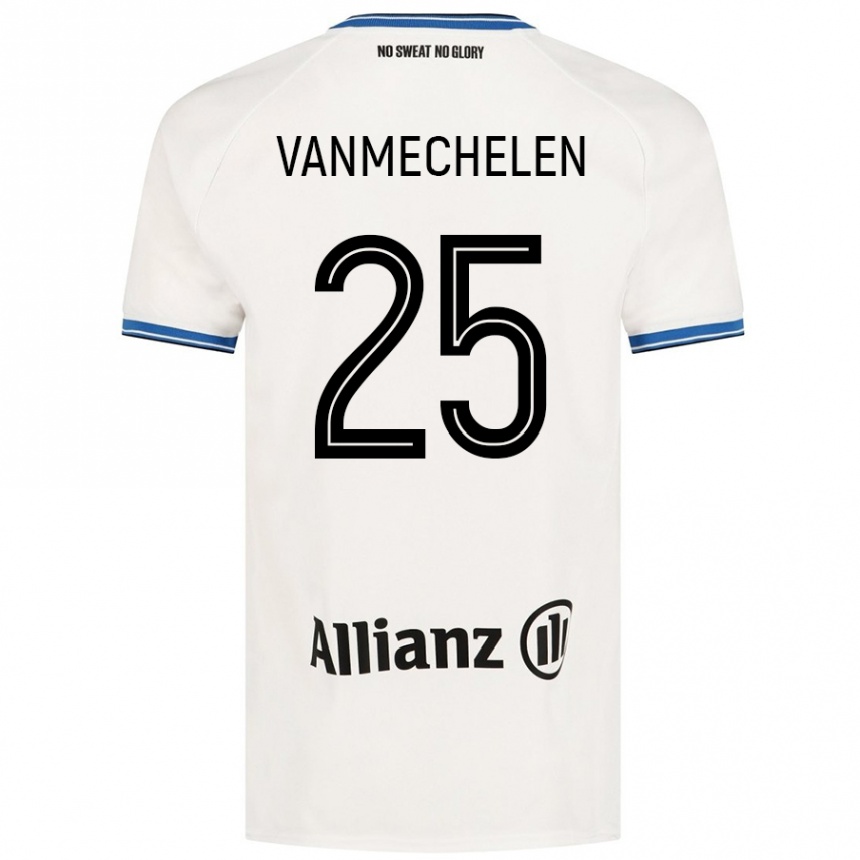 キッズフットボールDavinia Vanmechelen#25白アウェイシャツ2024/25ジャージーユニフォーム