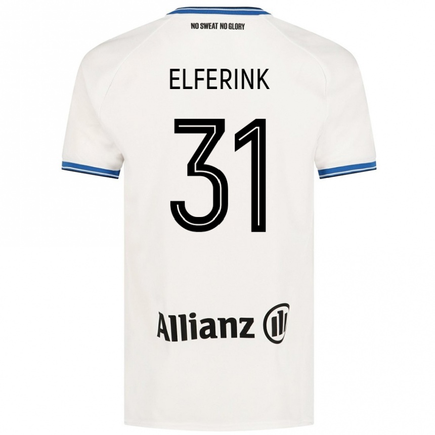 キッズフットボールMarie Elferink#31白アウェイシャツ2024/25ジャージーユニフォーム