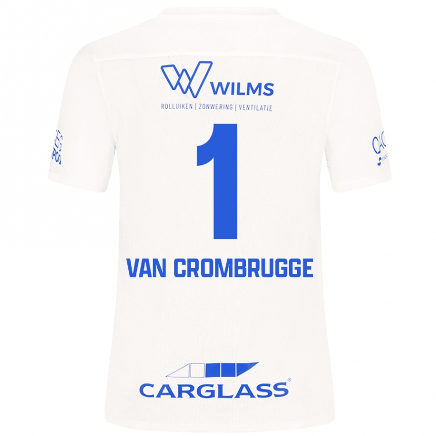 キッズフットボールHendrik Van Crombrugge#1白アウェイシャツ2024/25ジャージーユニフォーム