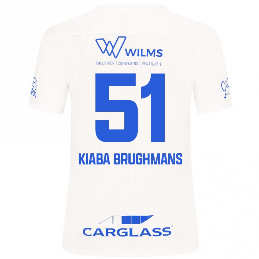 キッズフットボールLucca Kiaba Brughmans#51白アウェイシャツ2024/25ジャージーユニフォーム