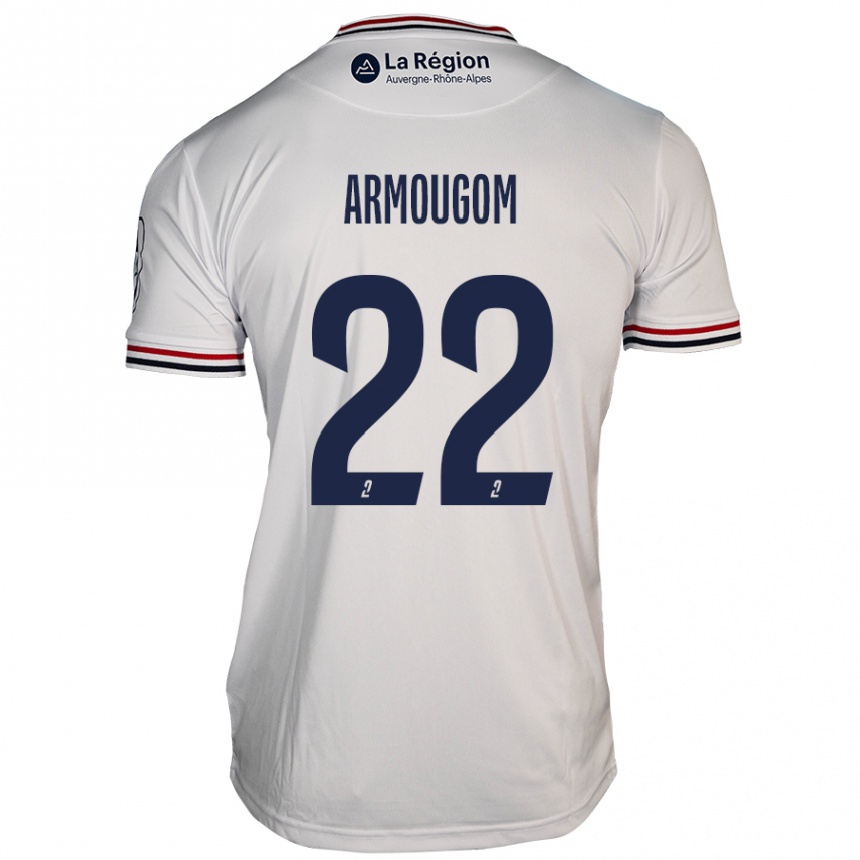 キッズフットボールYoël Armougom#22白アウェイシャツ2024/25ジャージーユニフォーム