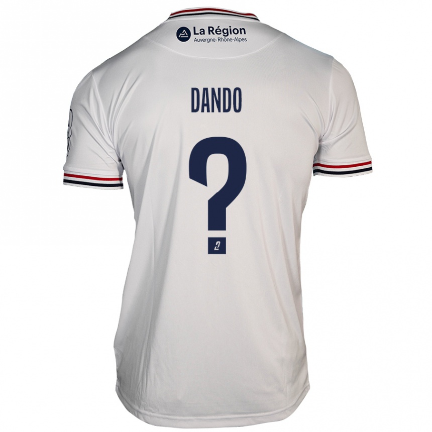 キッズフットボールMathis Dando#0白アウェイシャツ2024/25ジャージーユニフォーム