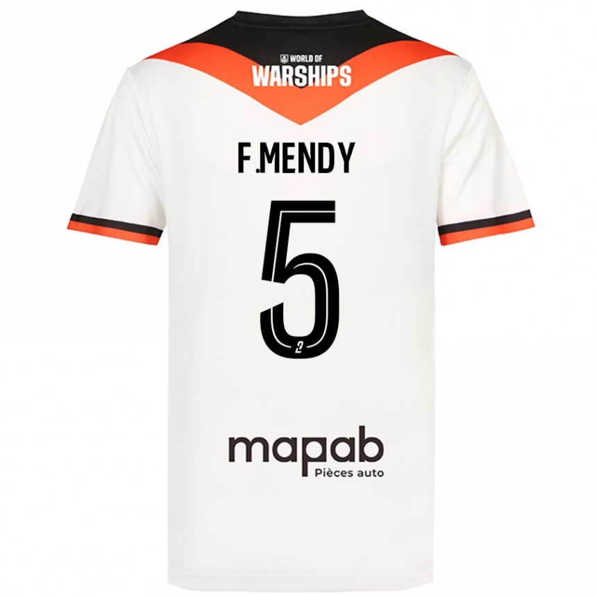 キッズフットボールFormose Mendy#5白アウェイシャツ2024/25ジャージーユニフォーム