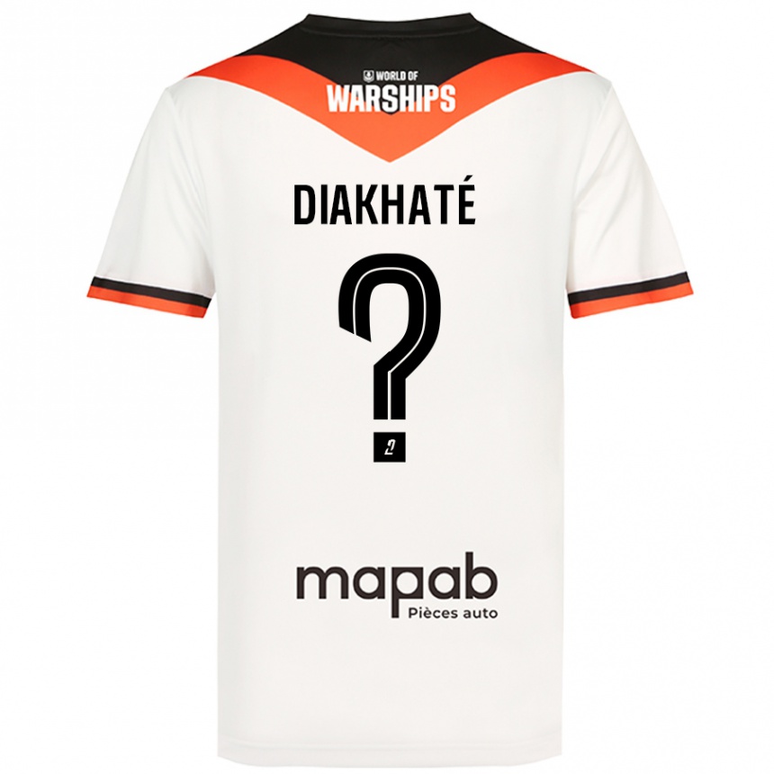 キッズフットボールYanis Diakhaté#0白アウェイシャツ2024/25ジャージーユニフォーム