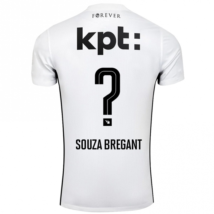 キッズフットボールPietro Souza Bregant#0白 黒アウェイシャツ2024/25ジャージーユニフォーム