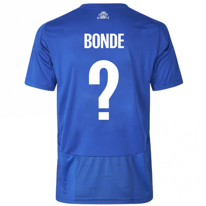 キッズフットボールRode Bonde#0ホワイト ブルーアウェイシャツ2024/25ジャージーユニフォーム