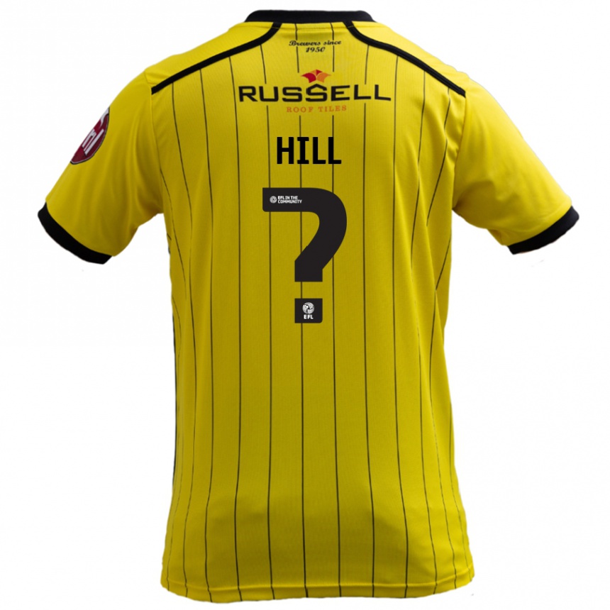 メンズフットボールTommy Hill#0黄ホームシャツ2024/25ジャージーユニフォーム