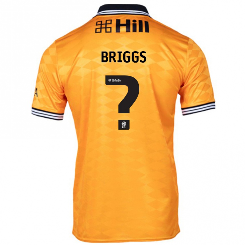 メンズフットボールJj Briggs#0オレンジホームシャツ2024/25ジャージーユニフォーム