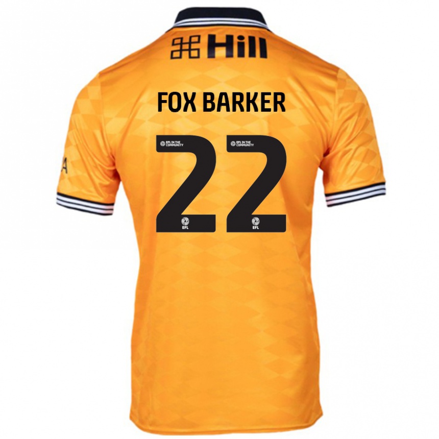 メンズフットボールMistie Fox-Barker#22オレンジホームシャツ2024/25ジャージーユニフォーム