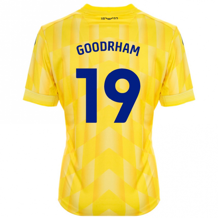 メンズフットボールTyler Goodrham#19黄ホームシャツ2024/25ジャージーユニフォーム