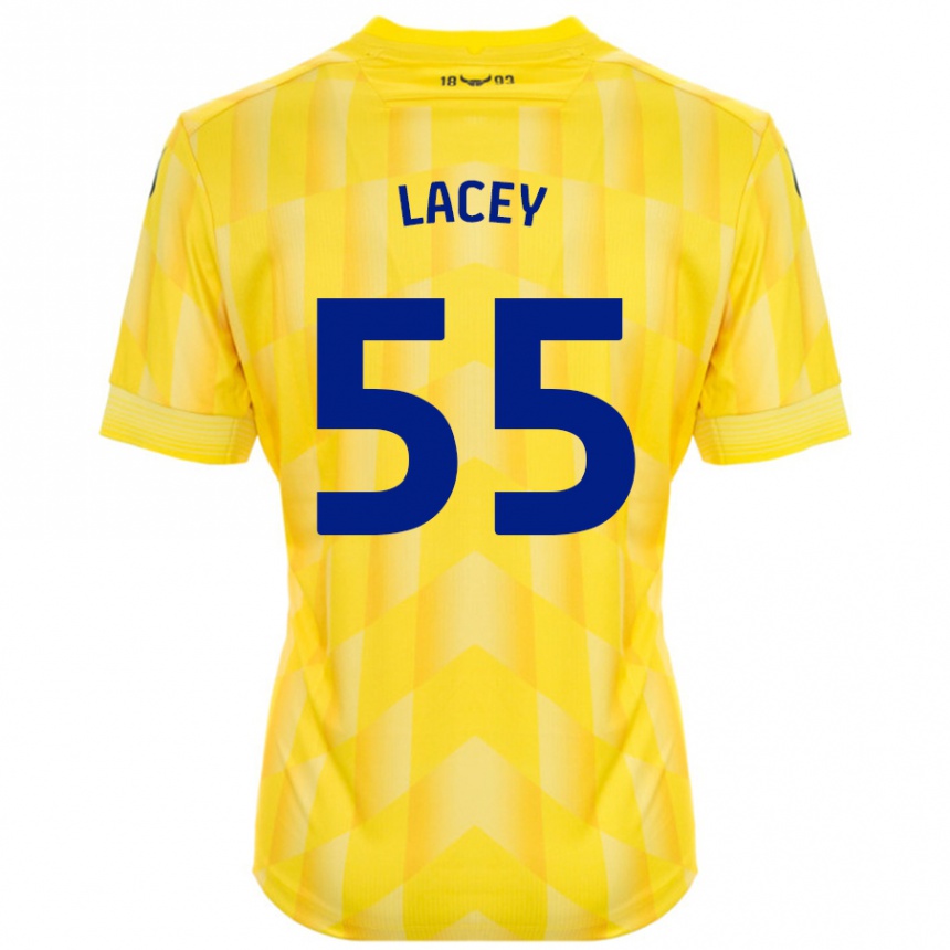 メンズフットボールAaron Lacey#55黄ホームシャツ2024/25ジャージーユニフォーム