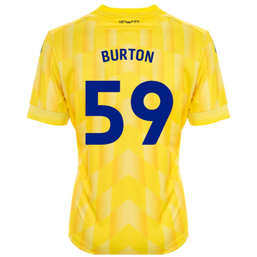 メンズフットボールKasway Burton#59黄ホームシャツ2024/25ジャージーユニフォーム