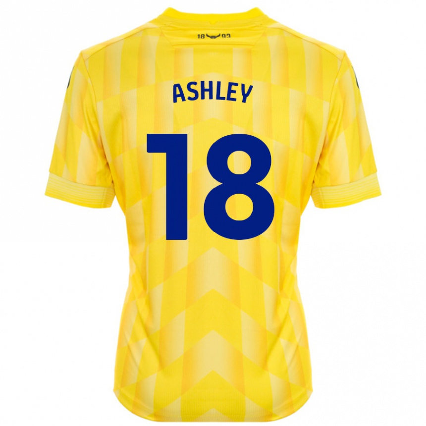 メンズフットボールAlex Ashley#18黄ホームシャツ2024/25ジャージーユニフォーム