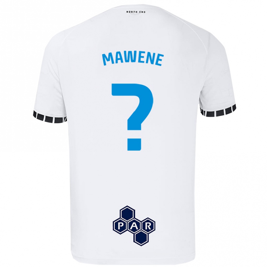 メンズフットボールTheo Mawene#0白ホームシャツ2024/25ジャージーユニフォーム