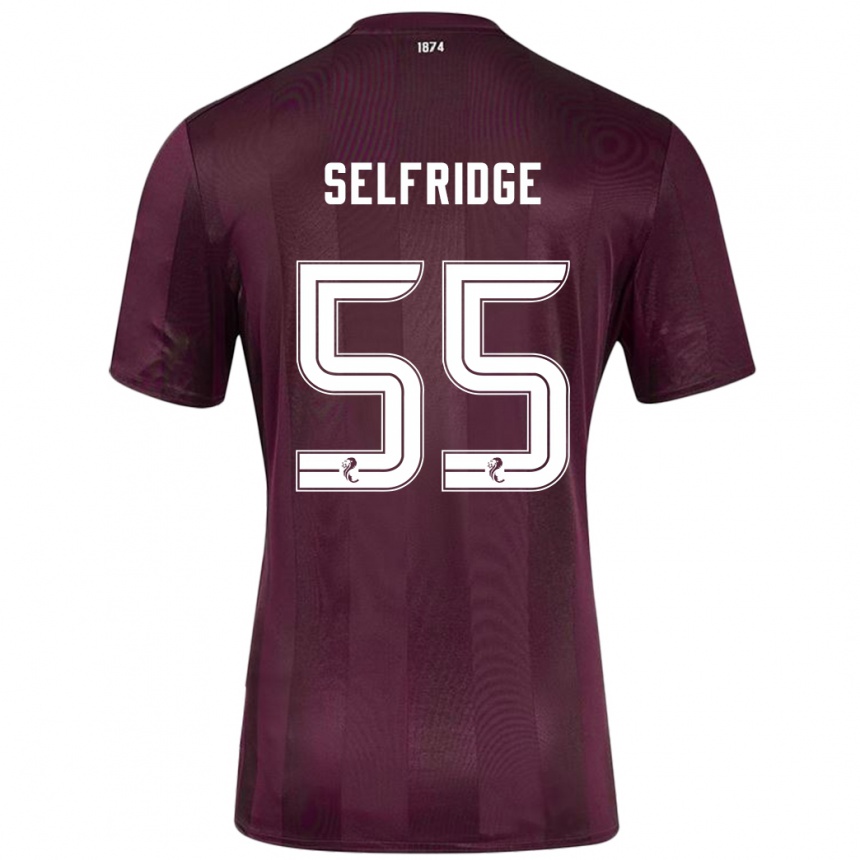 メンズフットボールLouis Selfridge#55ブルゴーニュホームシャツ2024/25ジャージーユニフォーム