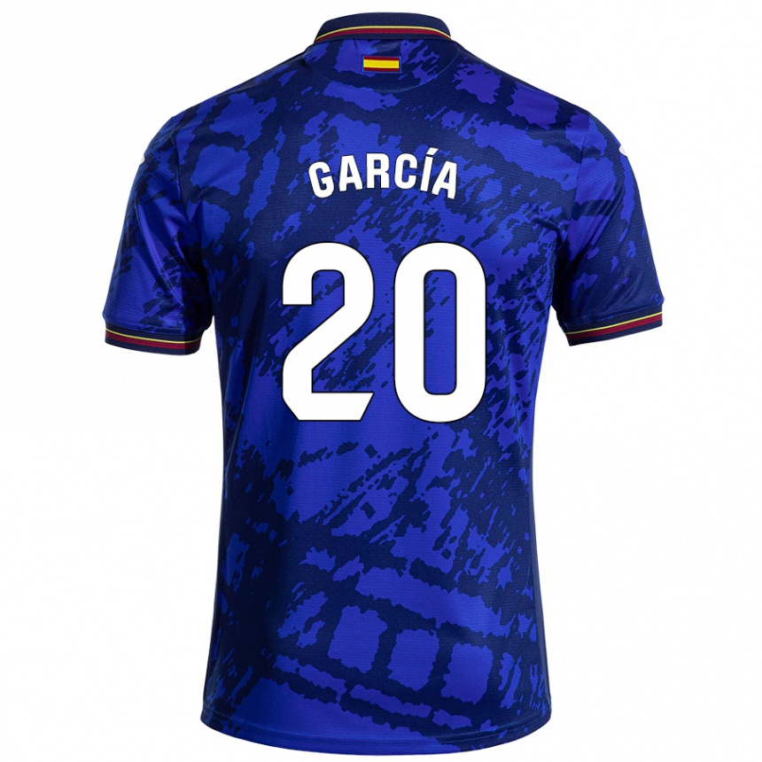 メンズフットボールÁlex García#20濃い青ホームシャツ2024/25ジャージーユニフォーム