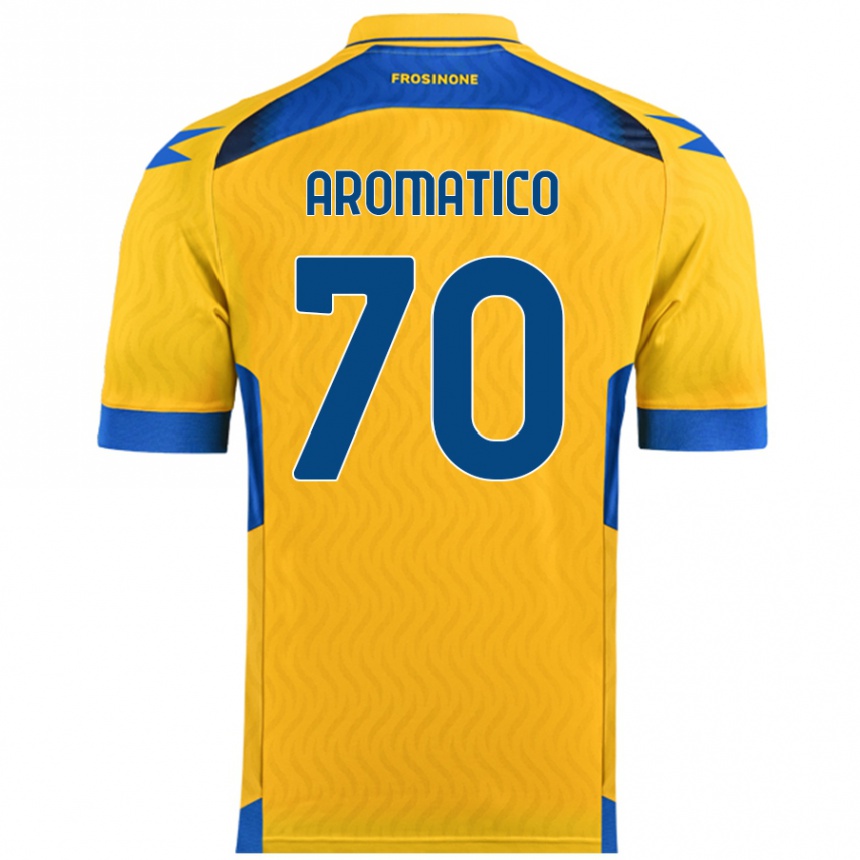 メンズフットボールRaul Aromatico#70黄ホームシャツ2024/25ジャージーユニフォーム