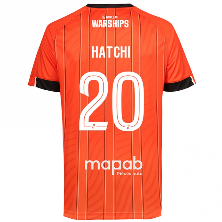 メンズフットボールJérémy Hatchi#20オレンジホームシャツ2024/25ジャージーユニフォーム