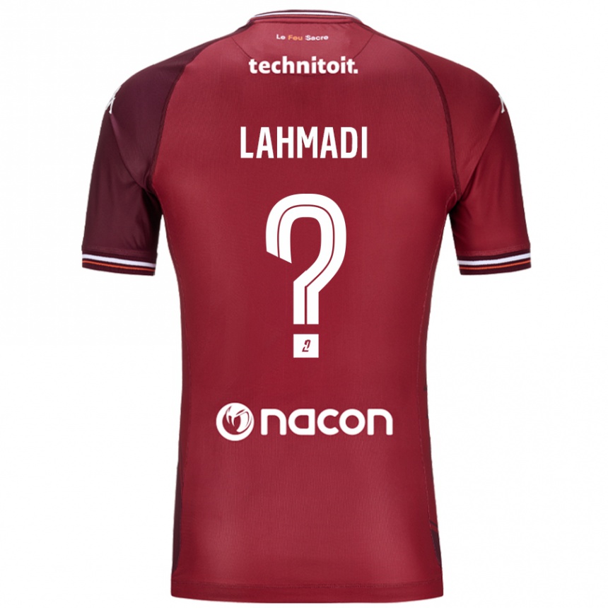 メンズフットボールMehdi Lahmadi#0レッドグレネードホームシャツ2024/25ジャージーユニフォーム