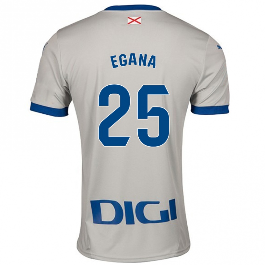 メンズフットボールEider Egaña#25ライトグレーアウェイシャツ2024/25ジャージーユニフォーム