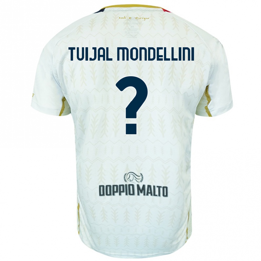 メンズフットボールLuca Tuijal Mondellini#0白アウェイシャツ2024/25ジャージーユニフォーム