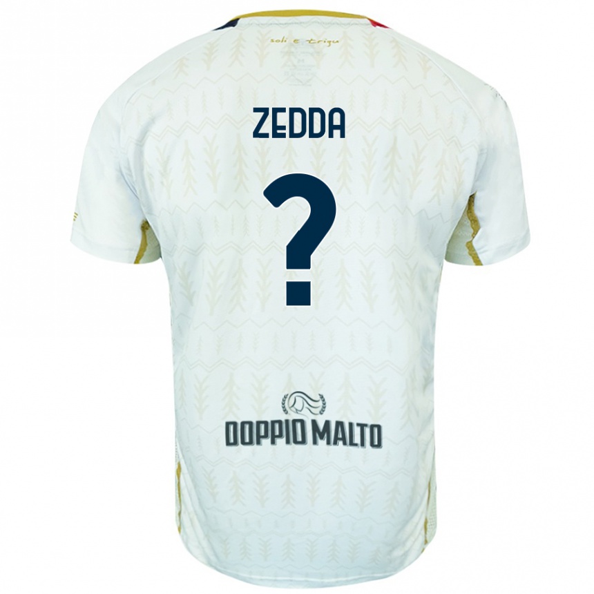 メンズフットボールDiego Zedda#0白アウェイシャツ2024/25ジャージーユニフォーム