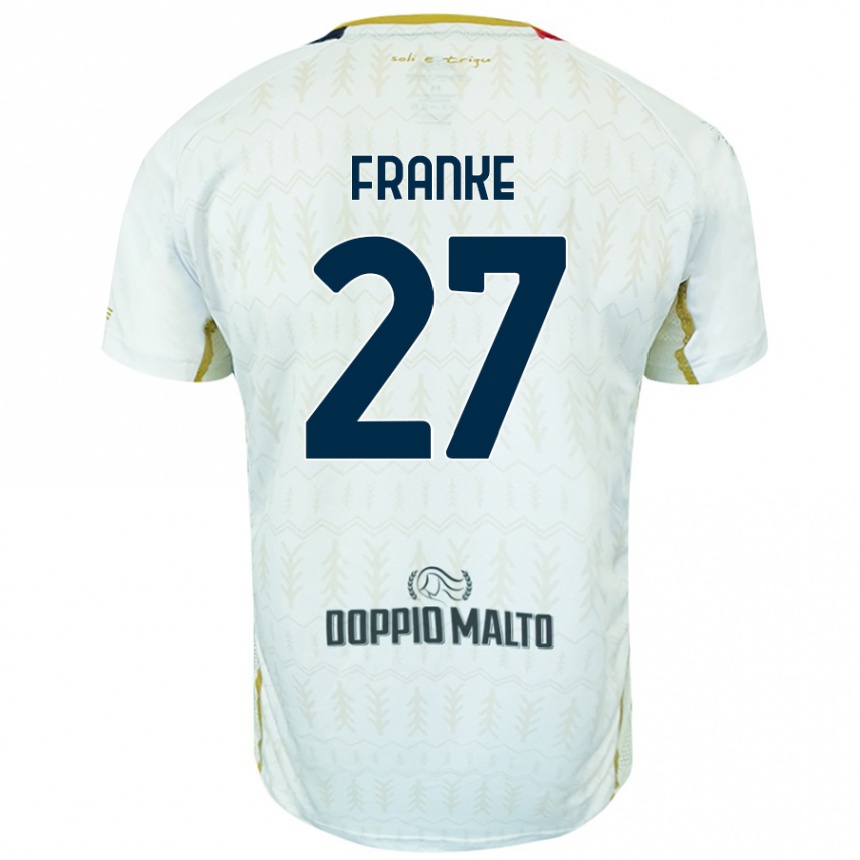 メンズフットボールAntoni Franke#27白アウェイシャツ2024/25ジャージーユニフォーム