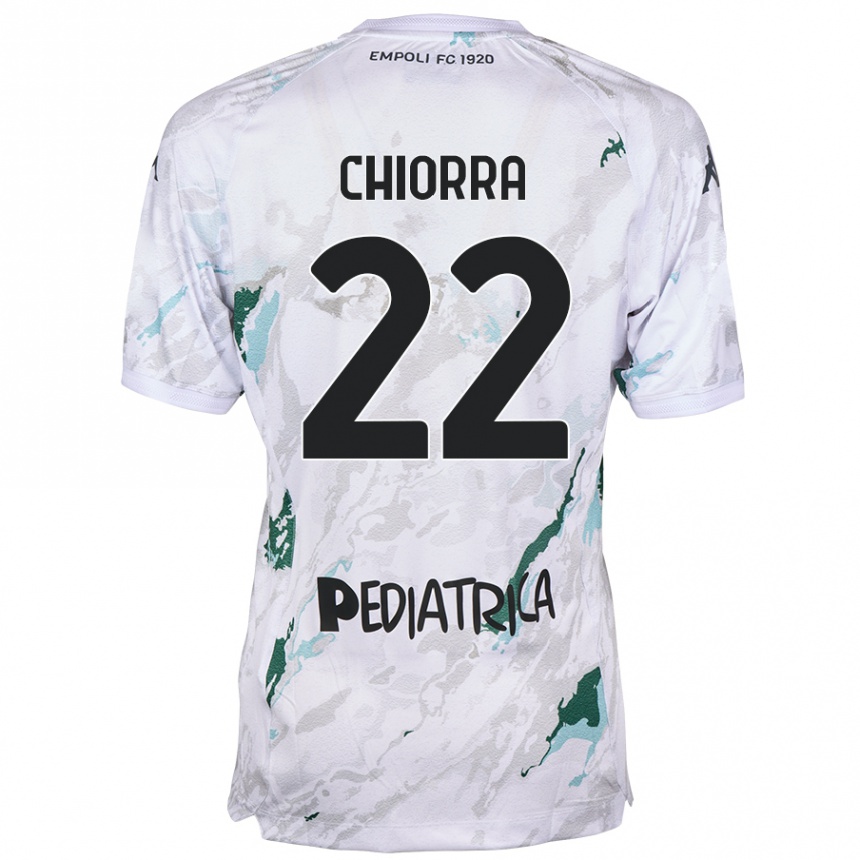 メンズフットボールNiccolò Chiorra#22グレーアウェイシャツ2024/25ジャージーユニフォーム